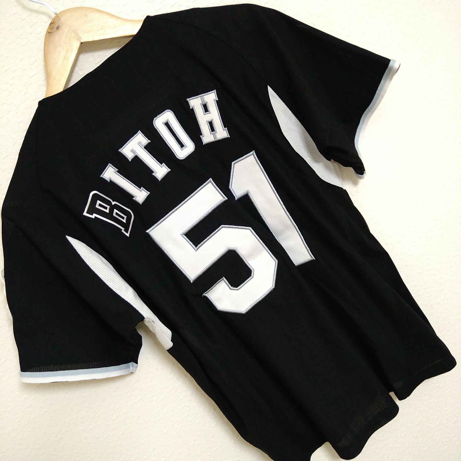 w^)b 阪神タイガース Tigers 背番号51 ユニフォーム シャツ 半袖