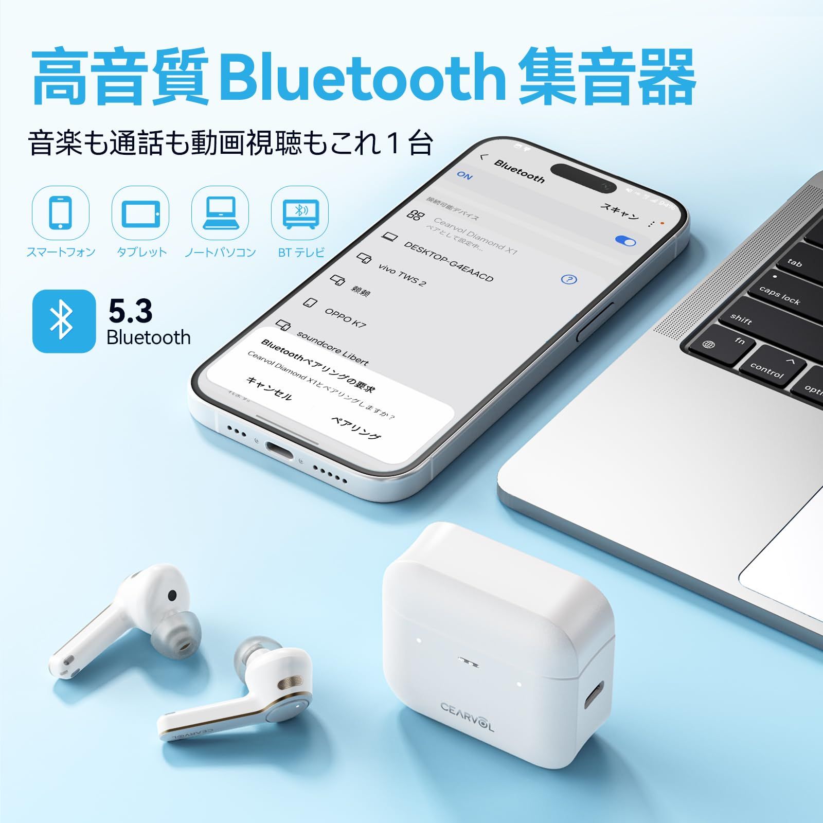 Cearvol 集音器 Bluetooth5.3 ワイヤレス イヤホン型 高齢者 楽天市場】特別価格 Cearvol 集音器 DiamondX1 Bluetooth5.3