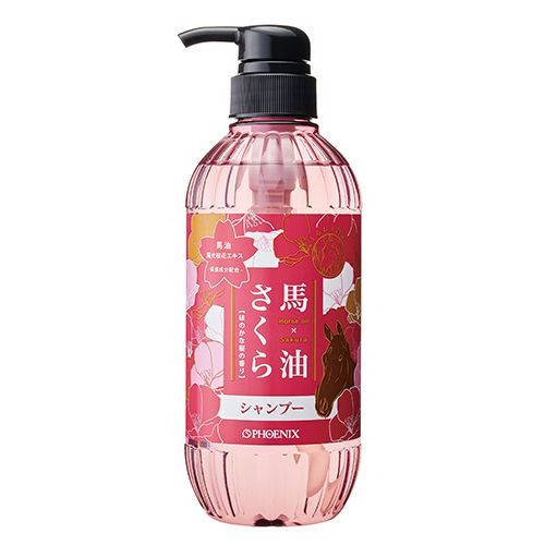 【再入荷】馬油さくら シャンプー500ml コンディショナー500ml セット 桜の香り たびさきコスメ 保湿成分入り エタノールフリー