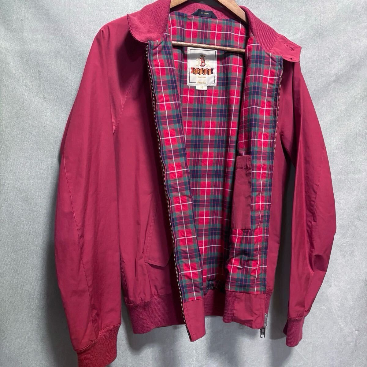 BARACUTA バラクータ G9 ORIGINAL HARRINGTON JACKET コットンポプリン スイングトップ ハリントンジャケット ブルゾン size.38 (M) レッド