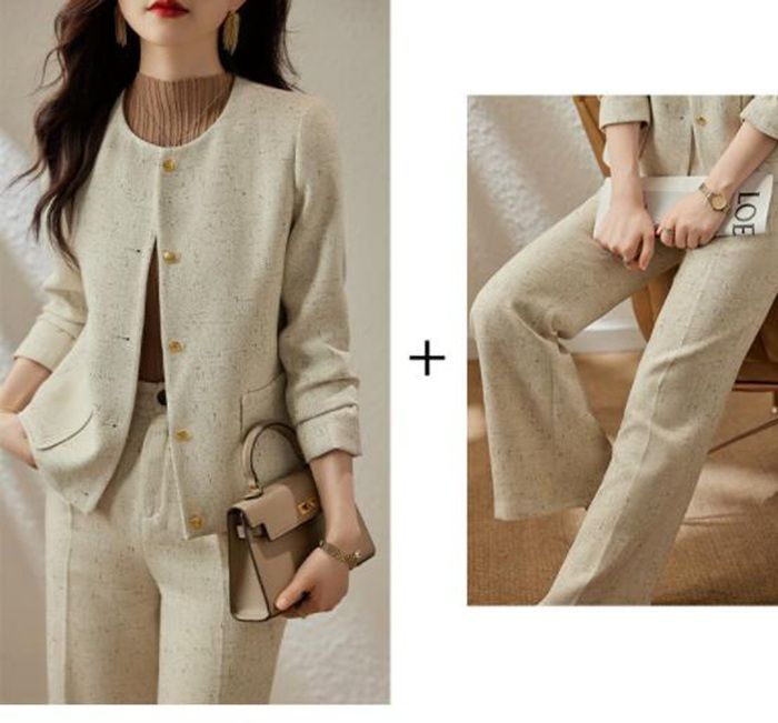 パンツスーツ ツイード レディース セットアップ 厚手 ツイードジャケット リクルートスーツ ジャケット 長袖 秋 冬 フォーマルスーツ 体型カバー ノー ブラックフォーマル ママスーツ フォーマル iaokb04 WWW_USTAUSTRALIA_COM_AU