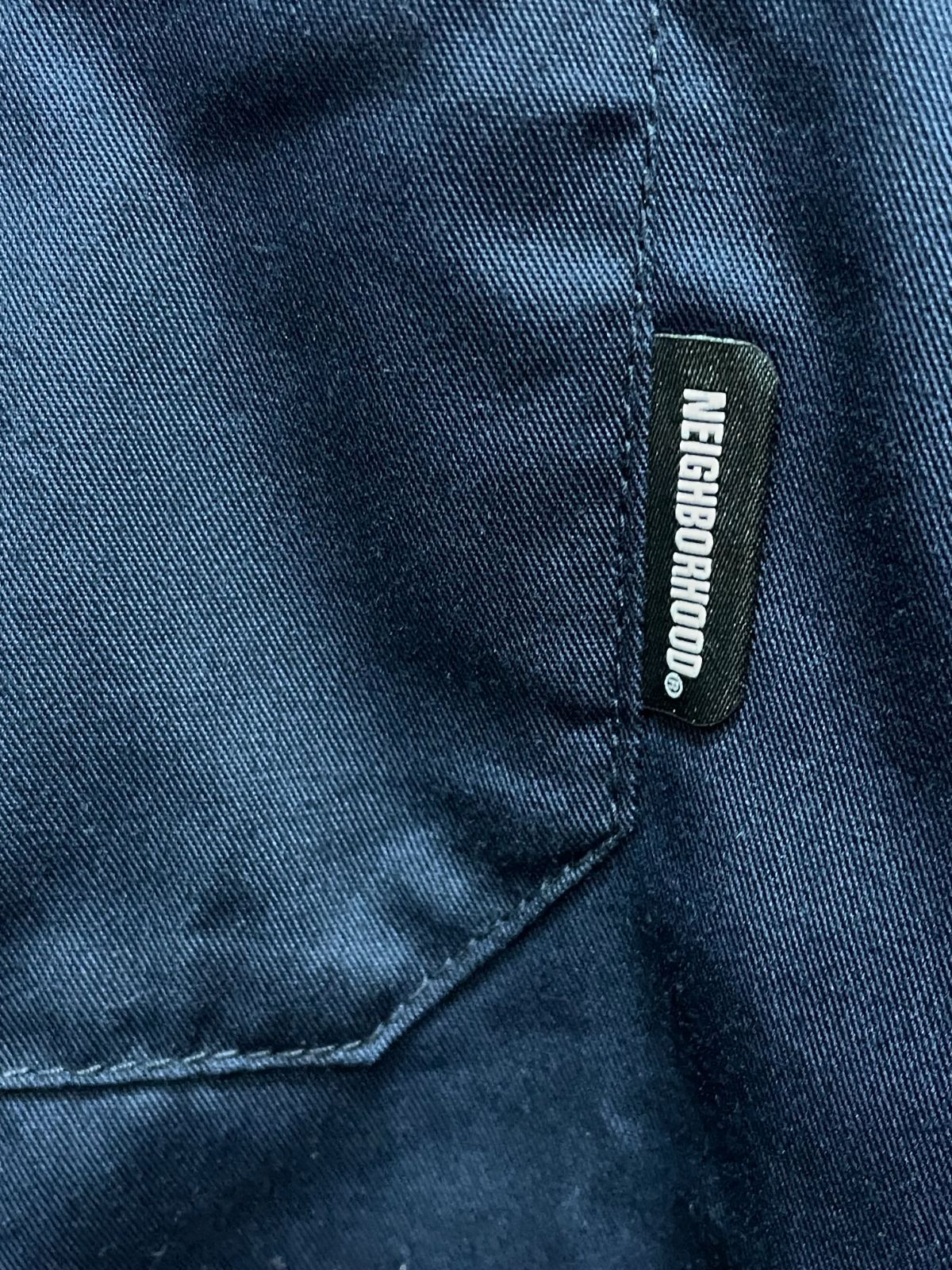 NEIGHBORHOOD Classic Work Shirt SS Navy 241TSNH-SHM01S ネイバーフッド クラシック ワークシャツ ネイビー Mサイズ _69 KARIMZIABAT_FR