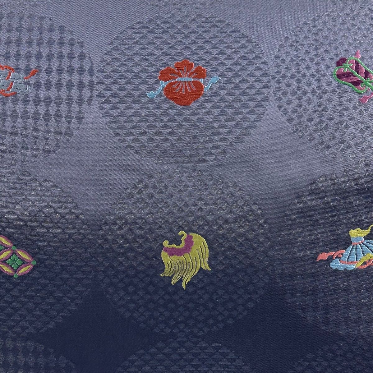 帯 宝尽くし 金 刺繍 落款