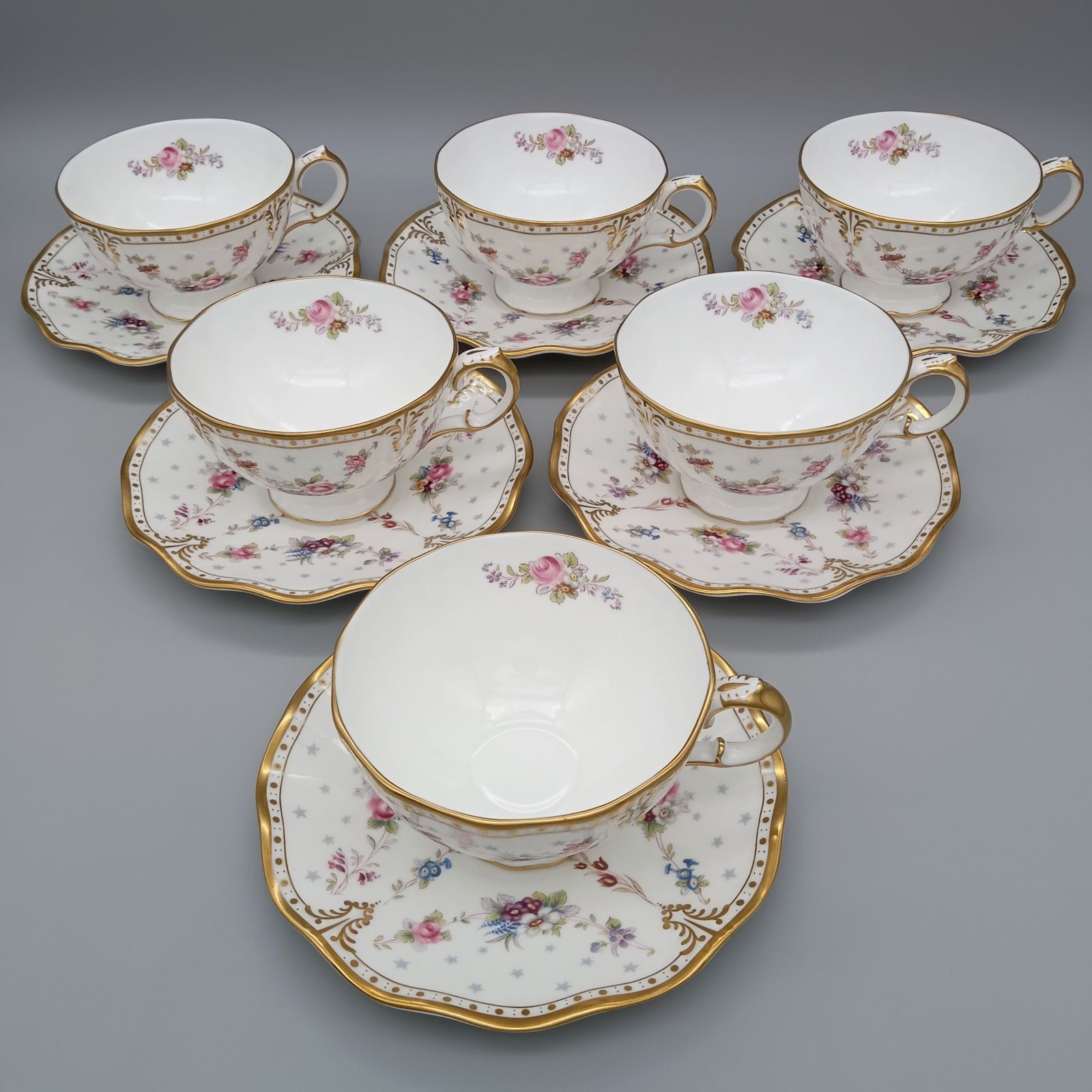 ロイヤルクラウンダービー　アントワネット　ディーププレート　6枚セット le-noble_rdst00000001