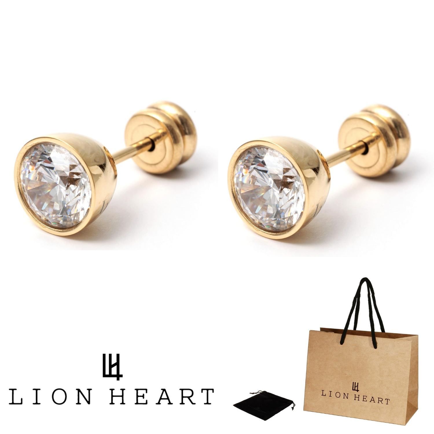 LION HEART ライオンハート ピアス LHMP006NS 2点 セット 両耳用 正規品 送料無料 ライオンハート LION HEART 2点セット 両耳用