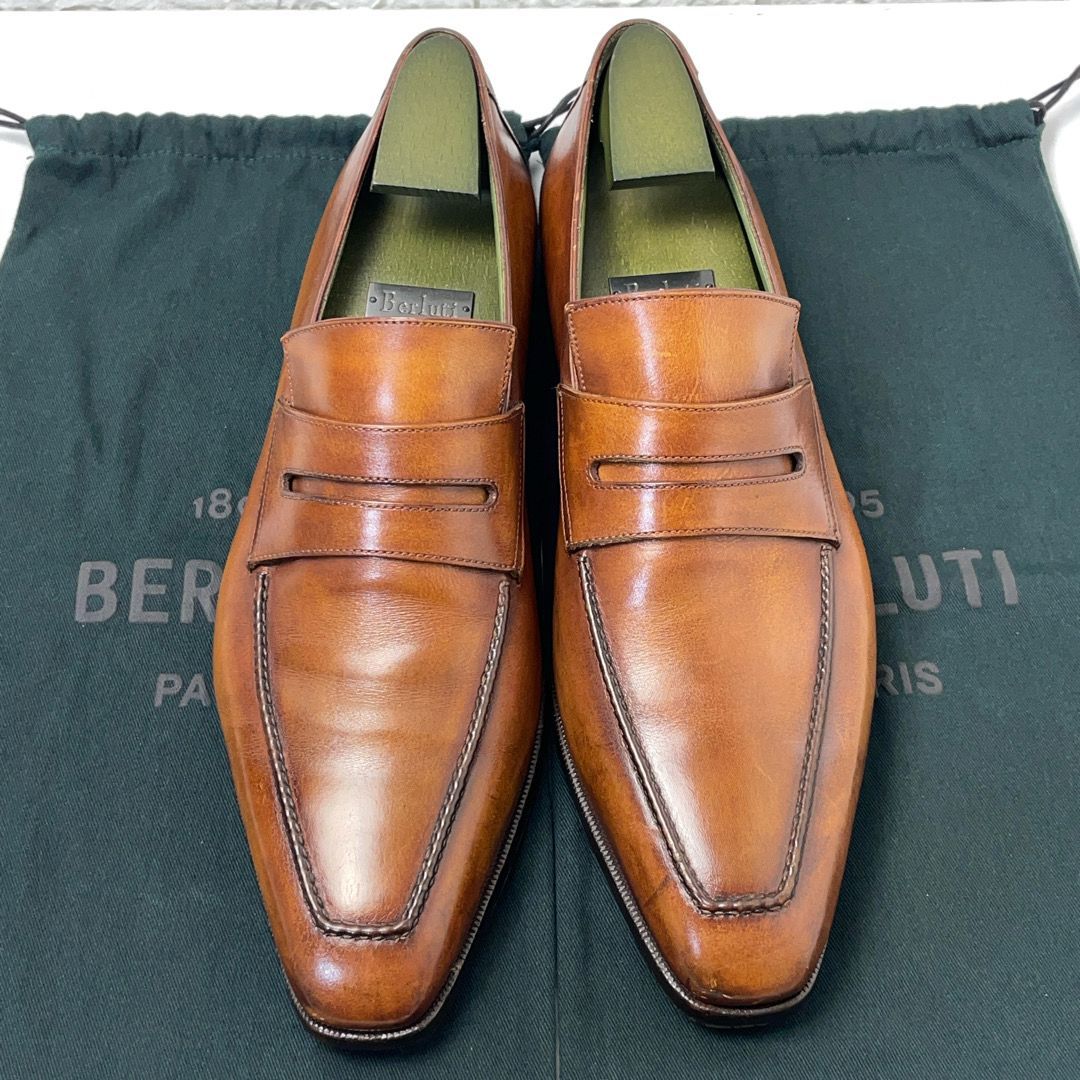 【美品】ベルルッティ　BERLUTI　アンディ　ローファー　ブラウン系　UK6 美品】ベルルッティBERLUTIアンディローファーブラウン系UK6