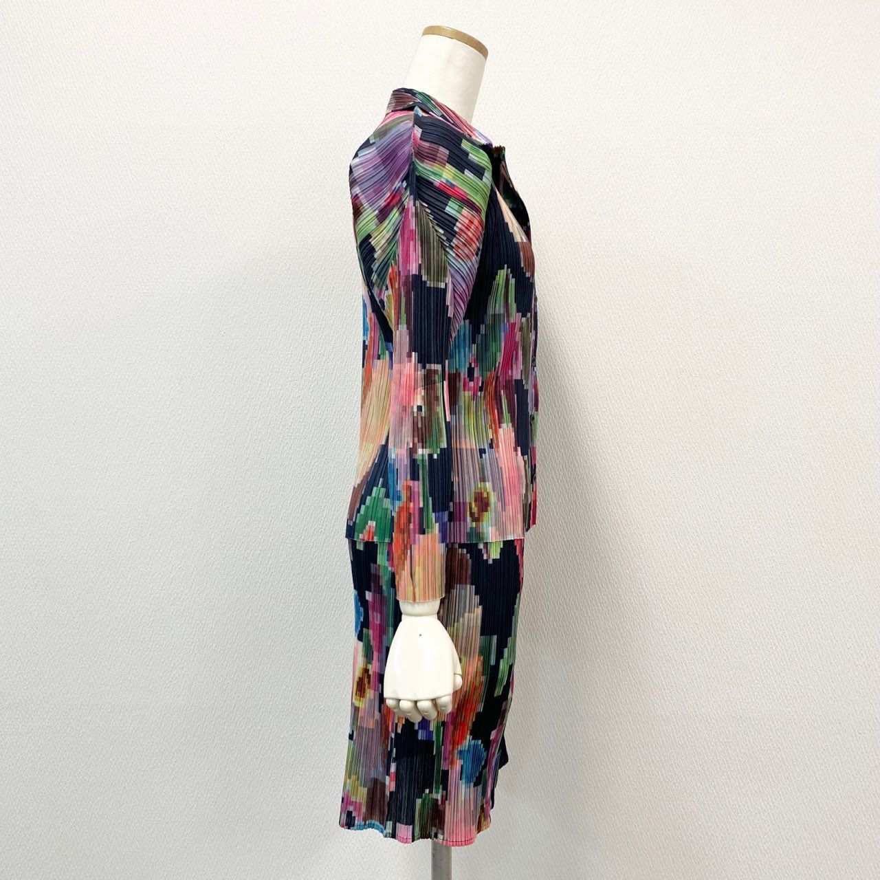 PLEATS PLEASE プリーツプリーズ スカート モザイク マルチカラー 43c3 《美品》 PLEATS PLEASE プリーツプリーズ モザイク