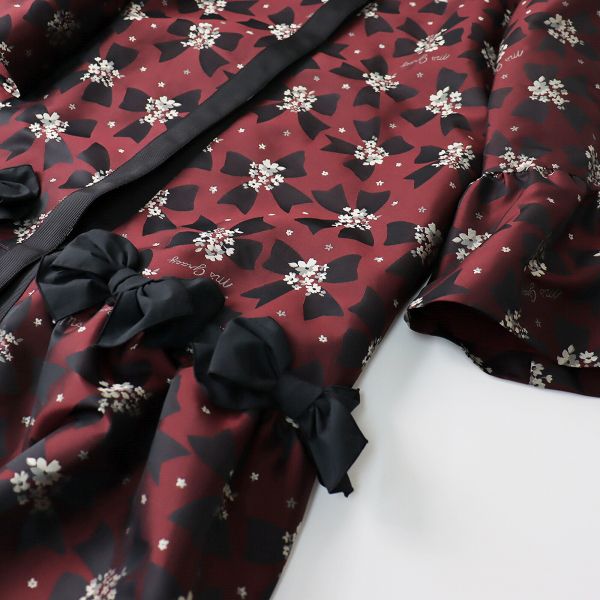 定価6.4万 2022AW M'S GRACY エムズグレイシー 小花付きリボンモチーフ