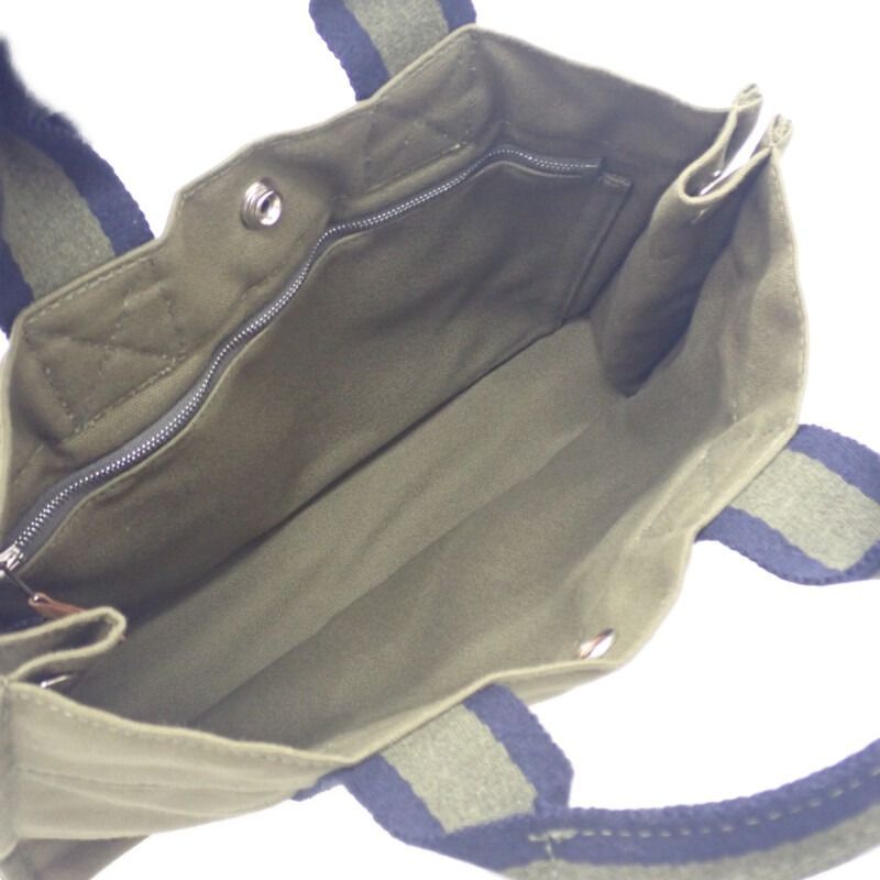 HERMES】HERMES フールトゥPM ハンドバッグ キャンバス カーキ
