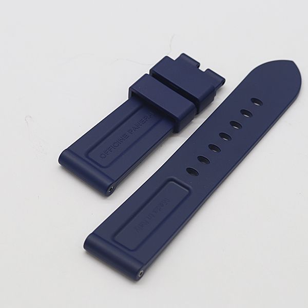 パネライ 純正ベルトブルー ラバー 24mm メンズ腕時計用 2000000 NSK KTU