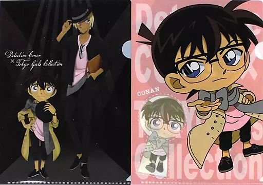 中古】クリアファイル 江戸川コナン＆安室透(等身＆ミニキャラ
