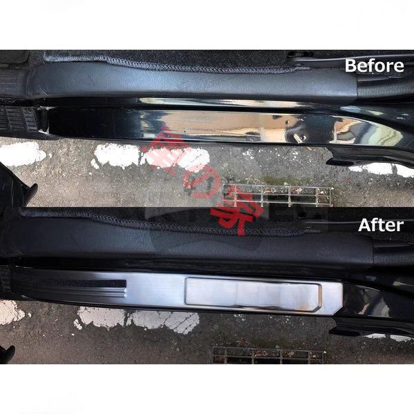 高品質 ハイエース200系 トヨタ ハイエース2005-2018 ハイエースLED ステンレス製フロントドア敷居ガード 1ペア