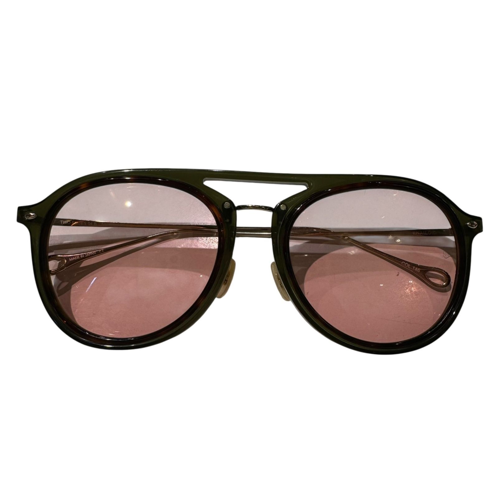 ENALLOID (エナロイド) □ ⑤ TWO FACES 04B ダブルブリッジサングラス  