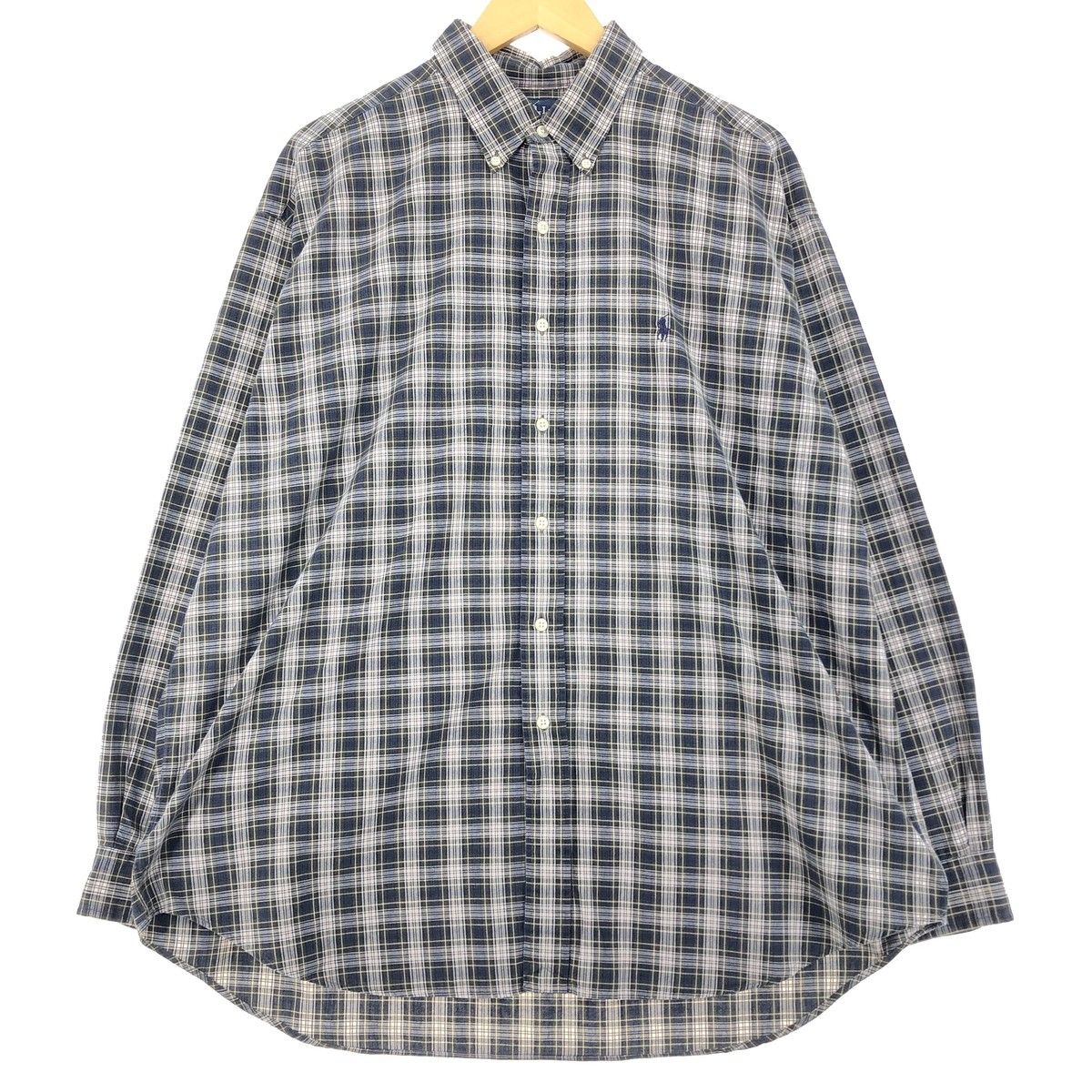 古着 ラルフローレン Ralph Lauren 長袖 ボタンダウンチェックシャツ メンズXL相当/eaa470195