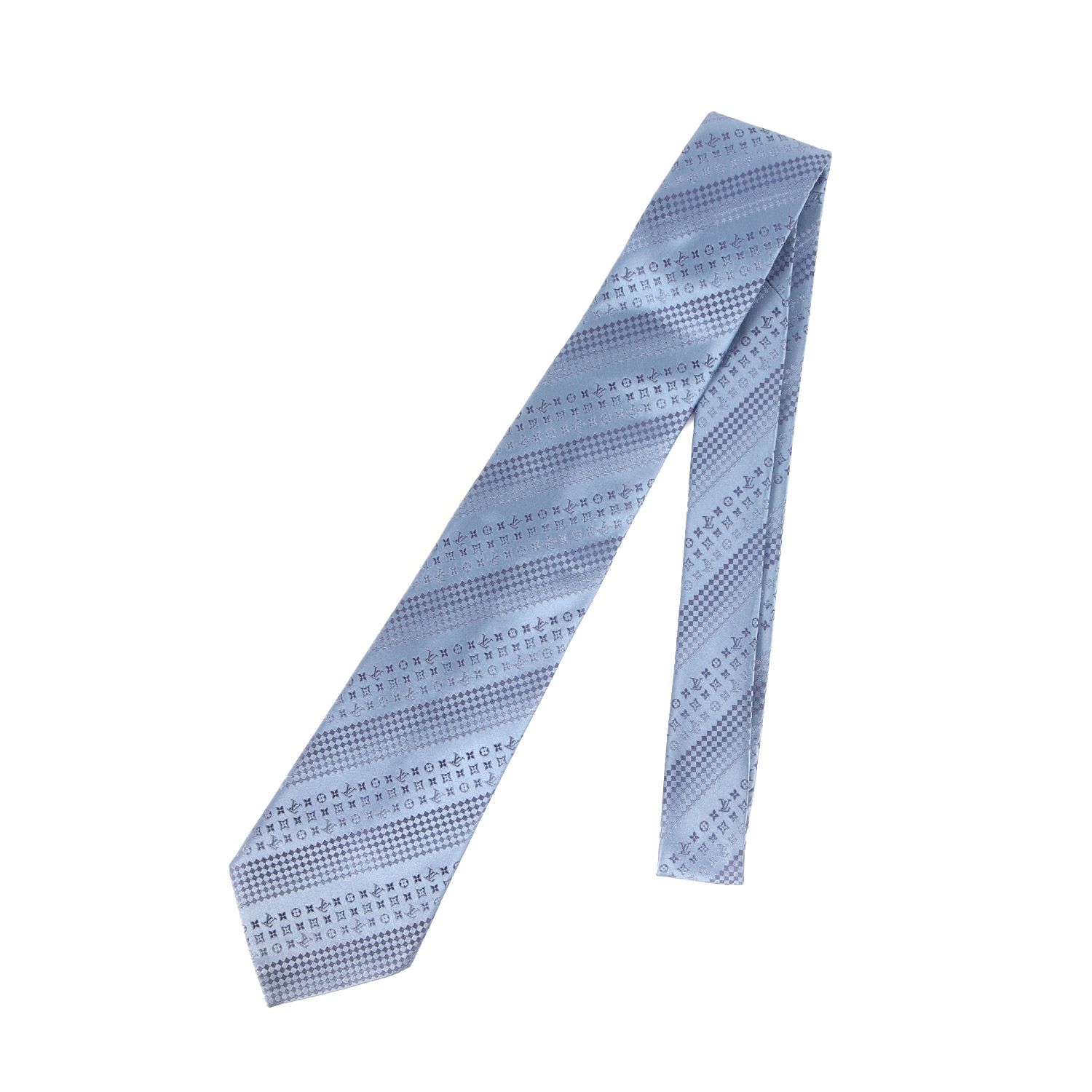 LOUIS VUITTON マイクロダミエ　ネクタイ　シルバー ネクタイ・ダミエ クラシック 8CM S00｜ルイ・ヴィトン 公式