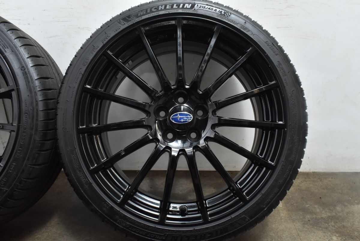 バリ溝 美品】スバル BRZ STI スポーツ 純正 18in 7.5J +48 PCD100 