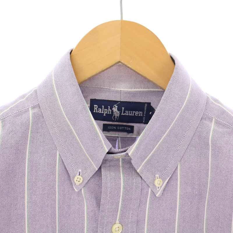 美品▲RALPH LAUREN ラルフローレン/ボタンダウン長袖シャツ パープル 楽天市場】ラルフローレン ボタンダウンチェックシャツ パープル