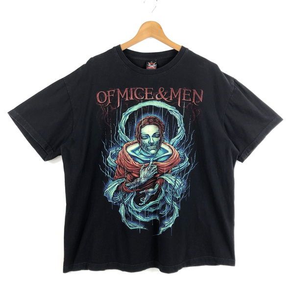 【古着】 OF MICEu0026MEN バンドTシャツ メタルコア ブラック系 メンズXL 【中古】 n054535