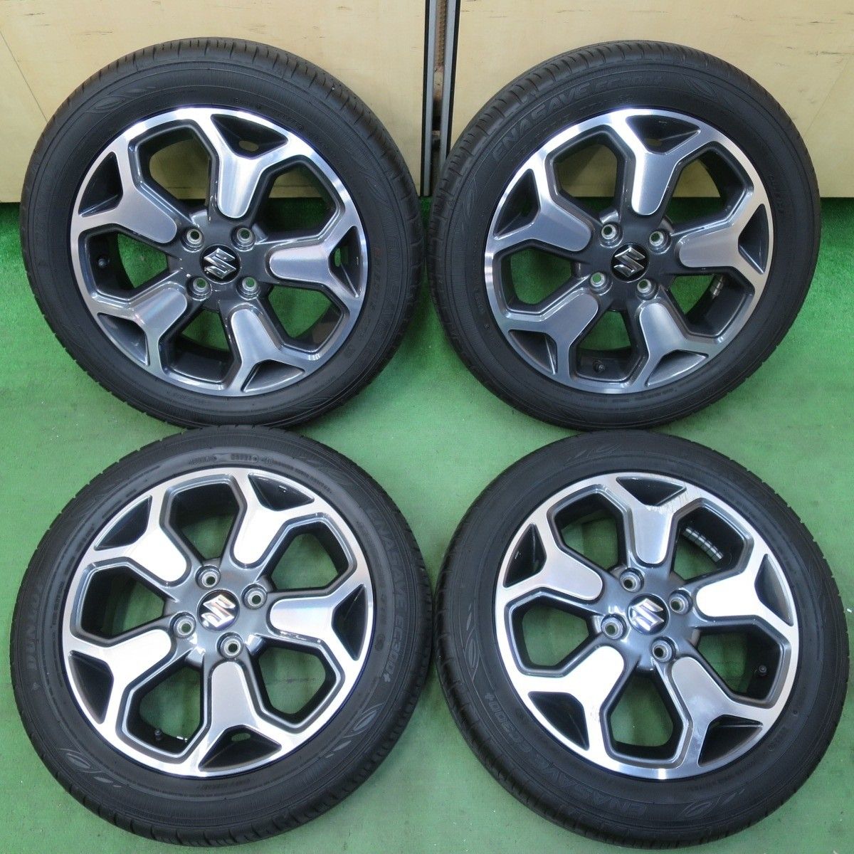 バリ溝 23年 9.5分 スズキ MR52S ハスラー Xターボ 純正 165|60R15 ダンロップ エナセーブ EC300 PCD100|4H 5040712イノ