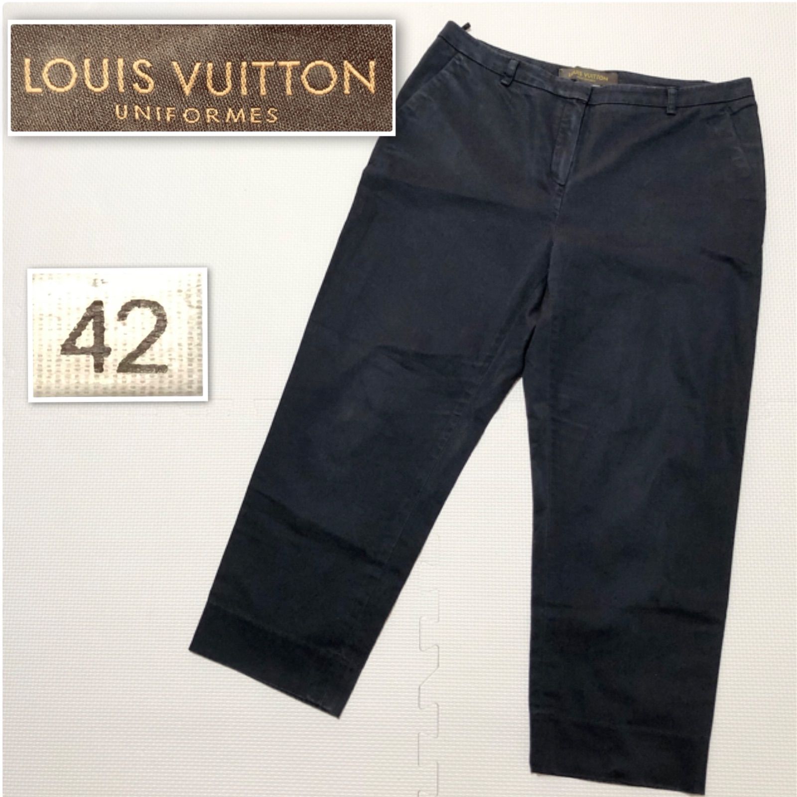 □美品□LOUIS VUITTON ルイヴィトン コットンパンツ クロップド丈 