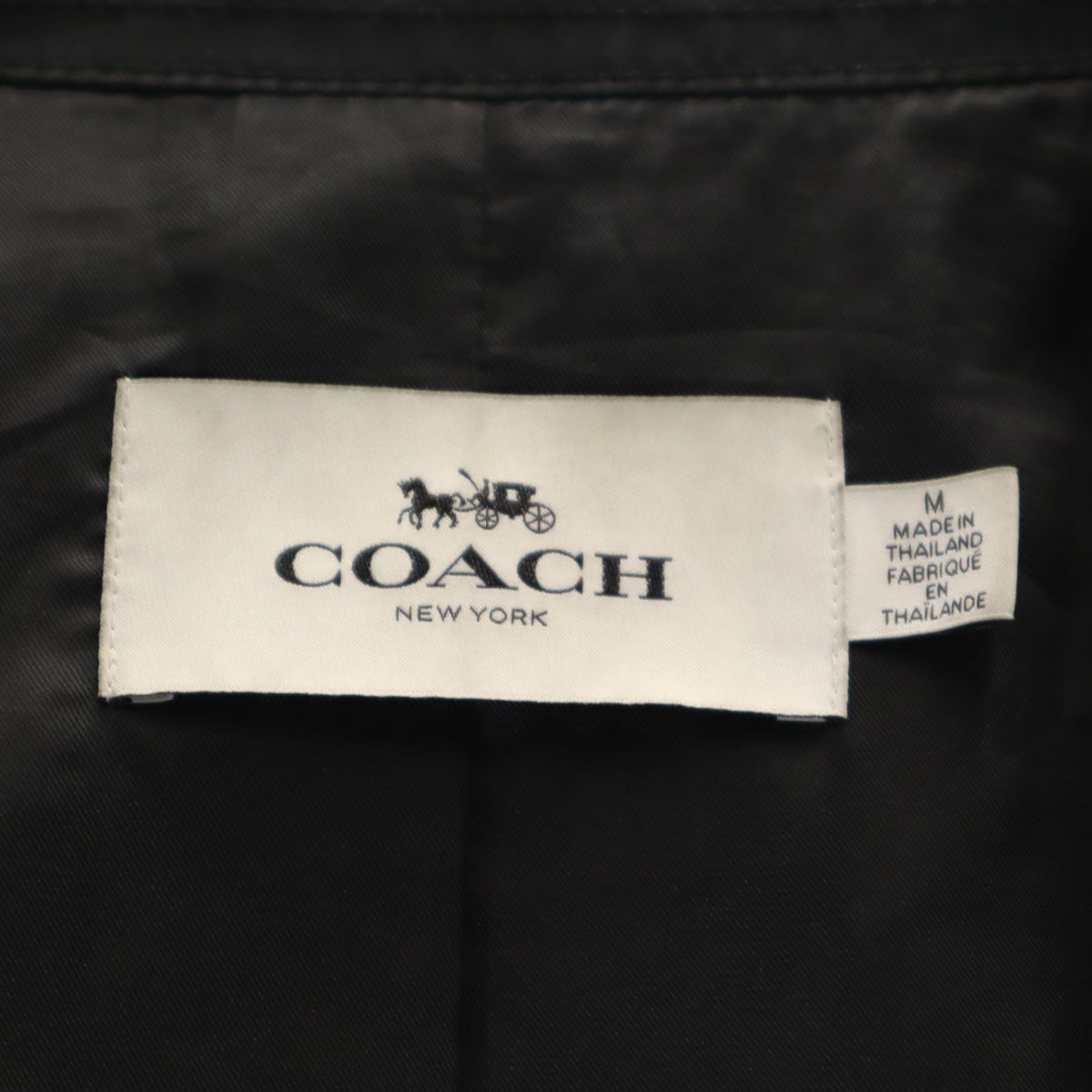 COACH コーチ トレンチコート M ブラック F87431 メンズ 古着 - メルカリ