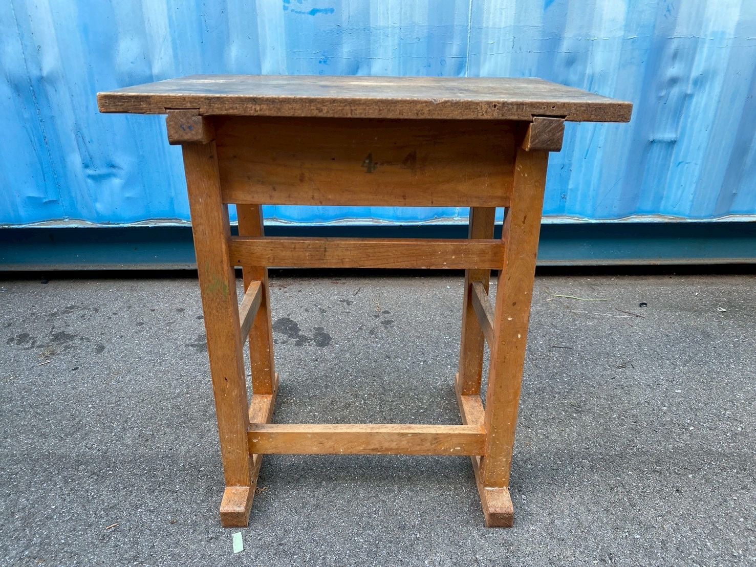 アンティーク 机 テーブル デスク 学習机 ヴィンテージ 学校の木製机 レトロ 昭和レトロ