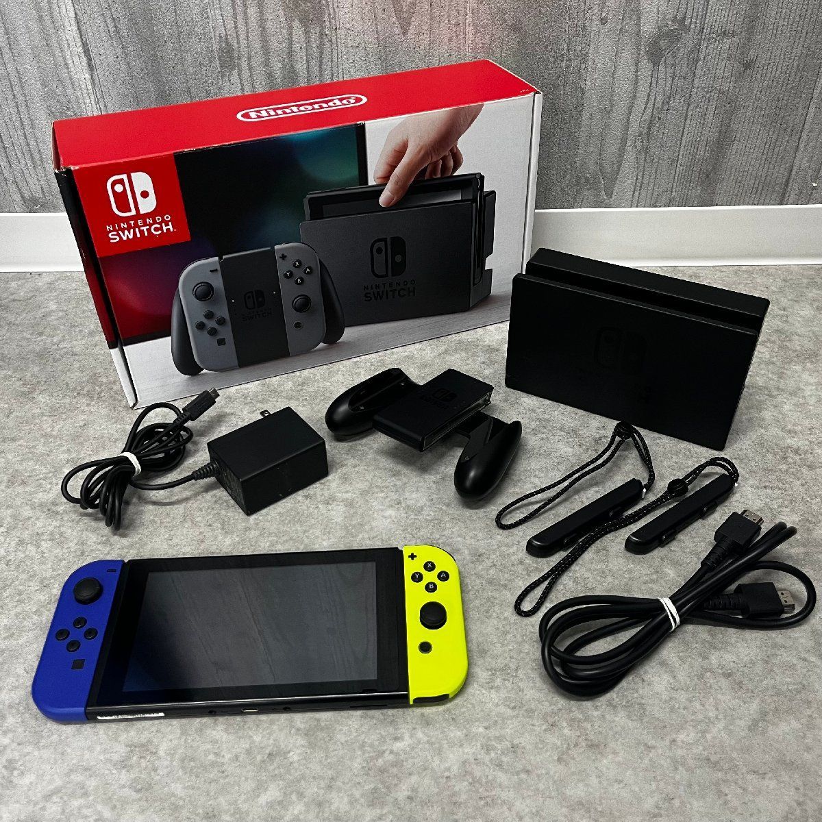 ◎J208 Nintendo TOKYOセット Switch 限定カラー ブルー・ネオンイエロー ニンテンドースイッチ 任天堂 (rt)