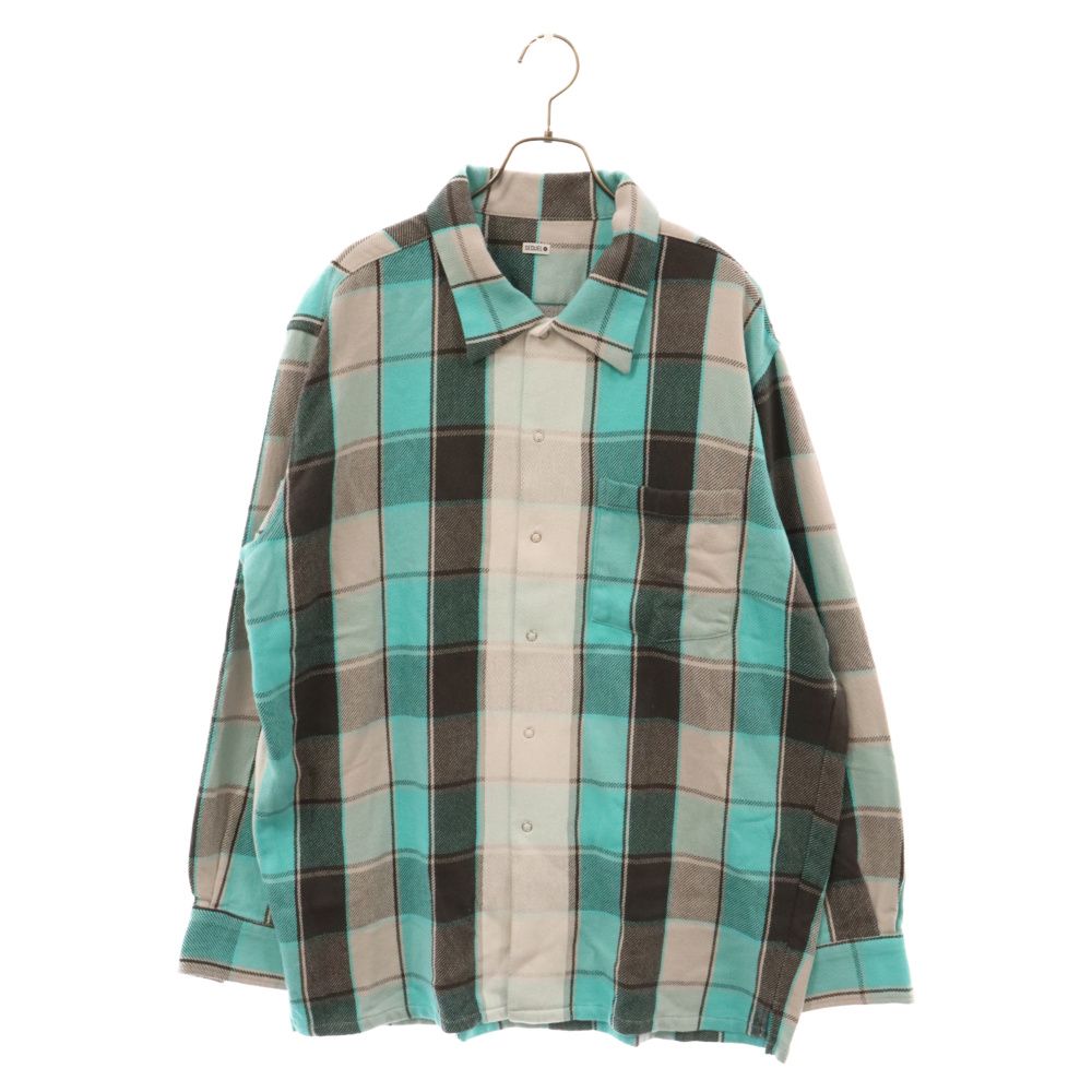 SEQUEL (シークエル) 22AW LINE CHECK SHIRT ラインチェックシャツ グリーン SQ-22AW-SH-02