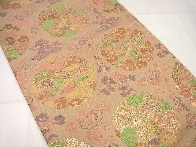 平和屋本店■極上　龍村美術織物　たつむら　本袋帯　寿鳥丸段文　金糸　逸品4s023 平和屋本店□極上 龍村美術織物 たつむら 本袋帯 寿鳥丸段文 金糸 逸品