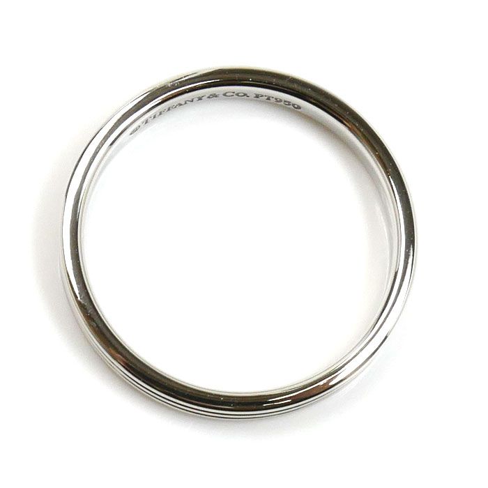 ☆美品☆ティファニー　Pt950 プラチナ　バンドリング　約17号　幅３mm TIFFANY&Co. ティファニー Pt950プラチナ 3ロウ バンドリング
