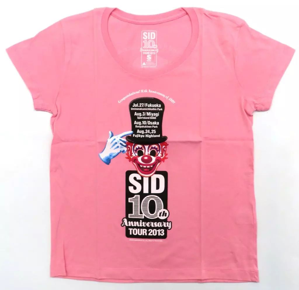 中古】Tシャツ シド 各会場デザインTシャツ 富士急Ver. ピンク Sサイズ