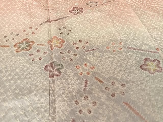 平和屋着物○伝統工芸士 水谷滉 訪問着 流水草花文 黒地 正絹