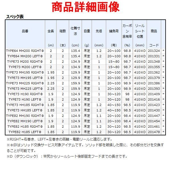 シマノ ЯⅠ 21 ライトゲーム エクスチューン TYPE82 MH190 LEFT 左