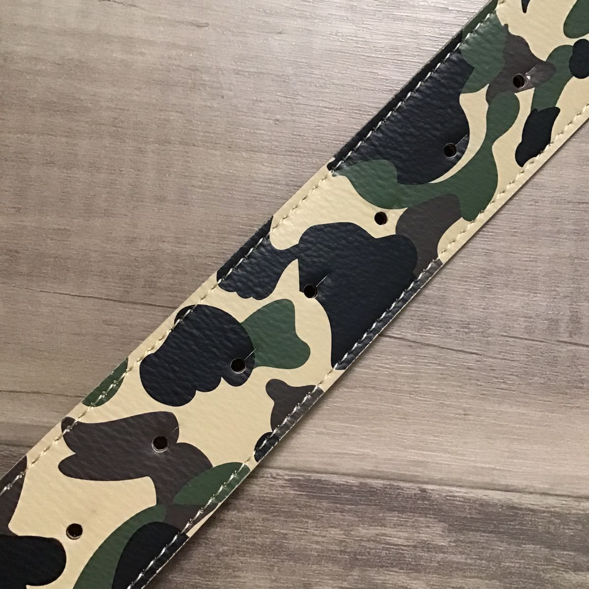 BAPE camo レザー ベルト 1st camo yellow XLサイズ a bathing