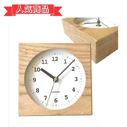 KATOMOKU Dual use clock 4 km-95NRC ナチュラル390g材質
