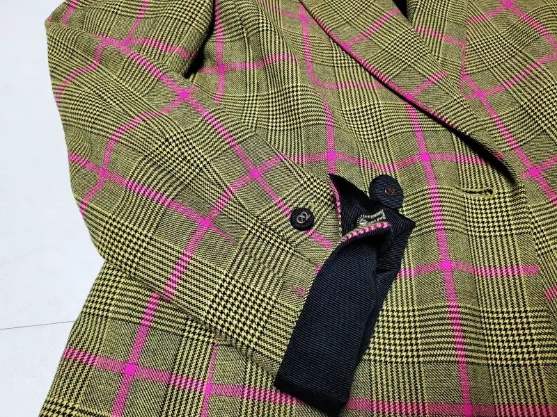 O 2nd オッズセカンド マスタード ピンク チェック柄ジャケット ポール 1200 GULLKHAN_COM