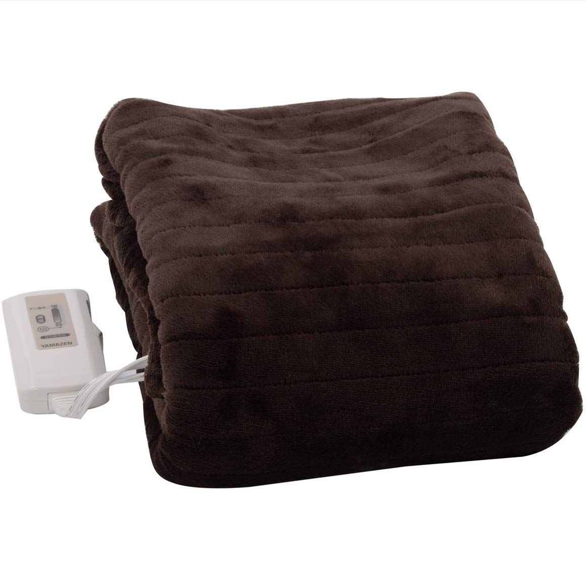 商品 山善 ふわふわもこもこ 電気敷毛布 丸洗い 140×80cm 表面フランネル 裏面プードルタッチ仕上げ YMS-F33P T