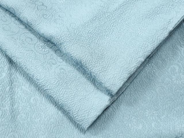 平和屋着物○上質な色無地 花唐草地紋 浅縹色 正絹 逸品 CAAU1751yc