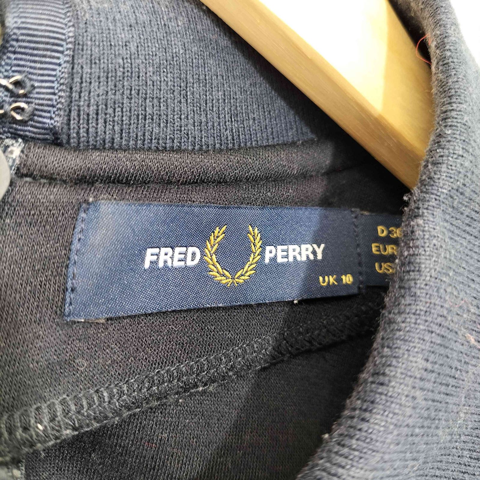 フレッドペリー FRED PERRY ロングスリーブ ジャージ ドレス レディース UK：10 