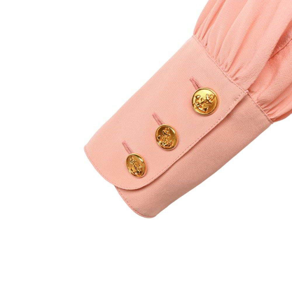GUCCI シルク シャツ ブラウス 金ボタン14個付き GUCCI 609469 シルク シャツ ブラウス 金ボタン14個付き - メルカリ