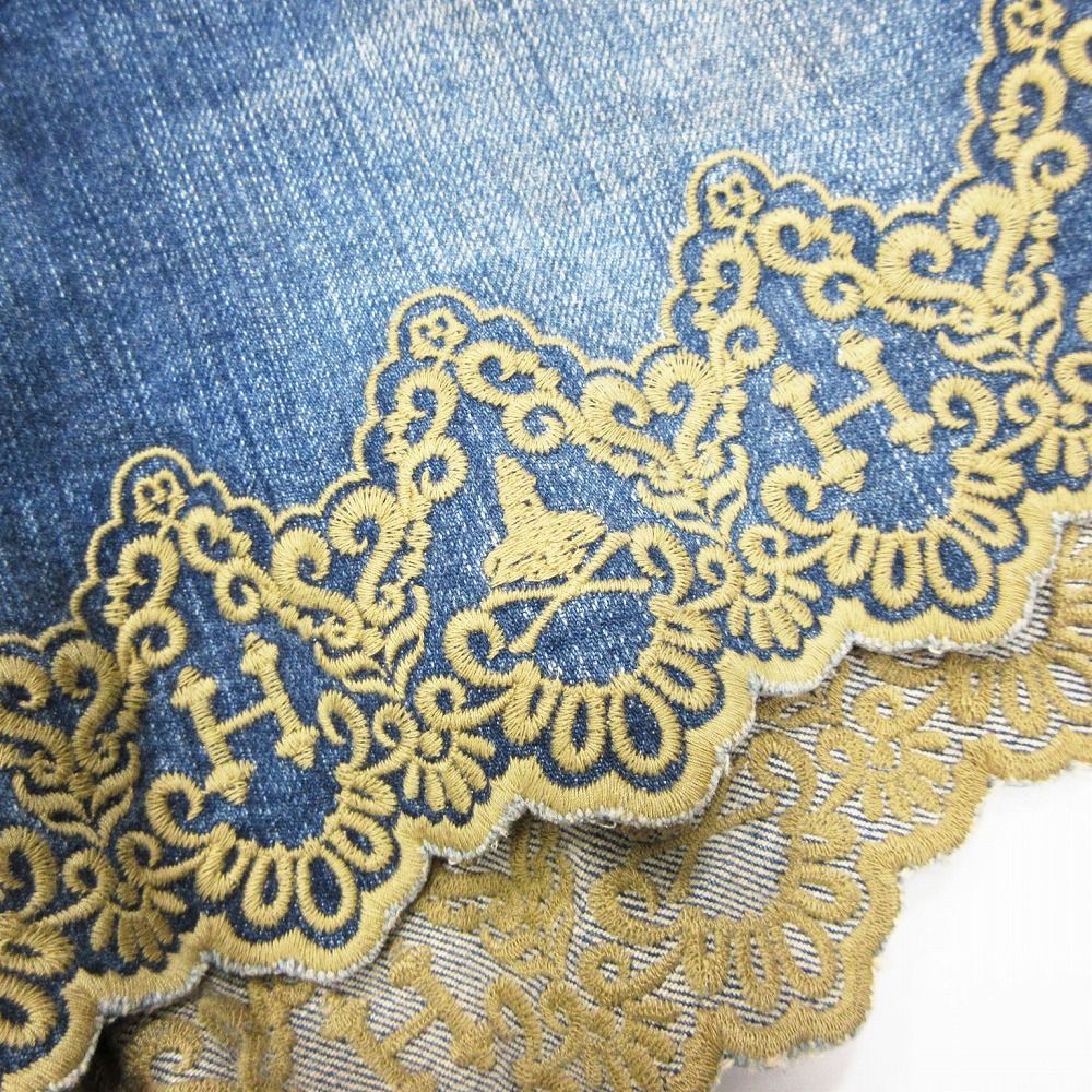 FIRE PATTERN刺繍 ハイライズデニムショートパンツ|HYSTERIC