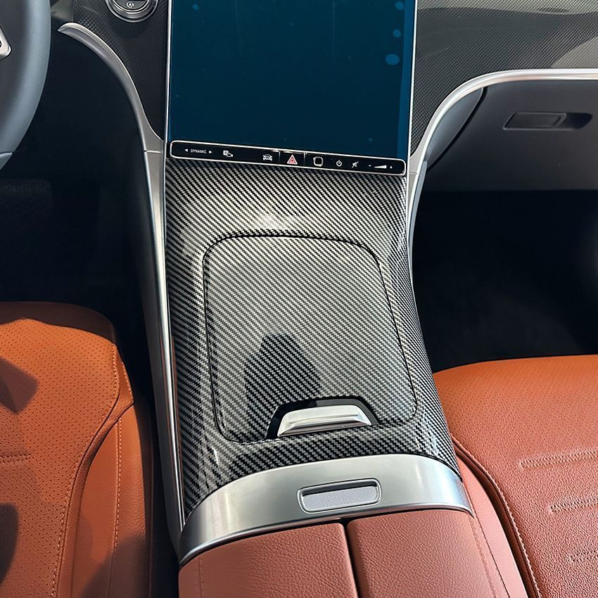 カー用品 メンズ インテリアスタイル Mercedes-Benz GLC X254 以降 GLC260 GLC300対応 中央コンソールパネル ABS製 カーボン調 ピアノブラック J8ad308