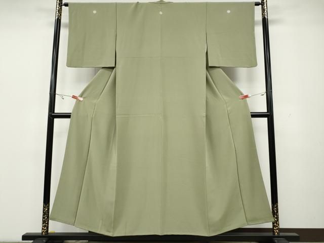 平和屋着物 上質な色無地 吉祥地紋 裏葉柳色 正絹 CAAY4908ut