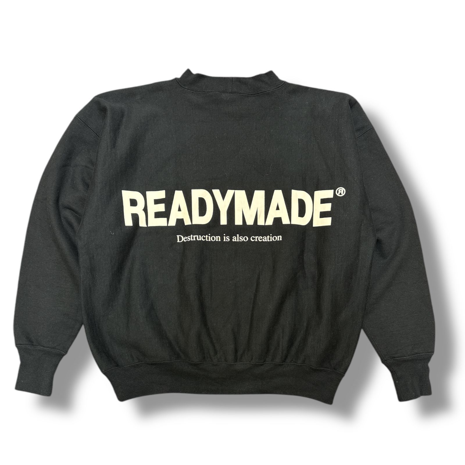 参考上代36300円 READYMADE MOCK NECK SWEAT SMILE モックネック 