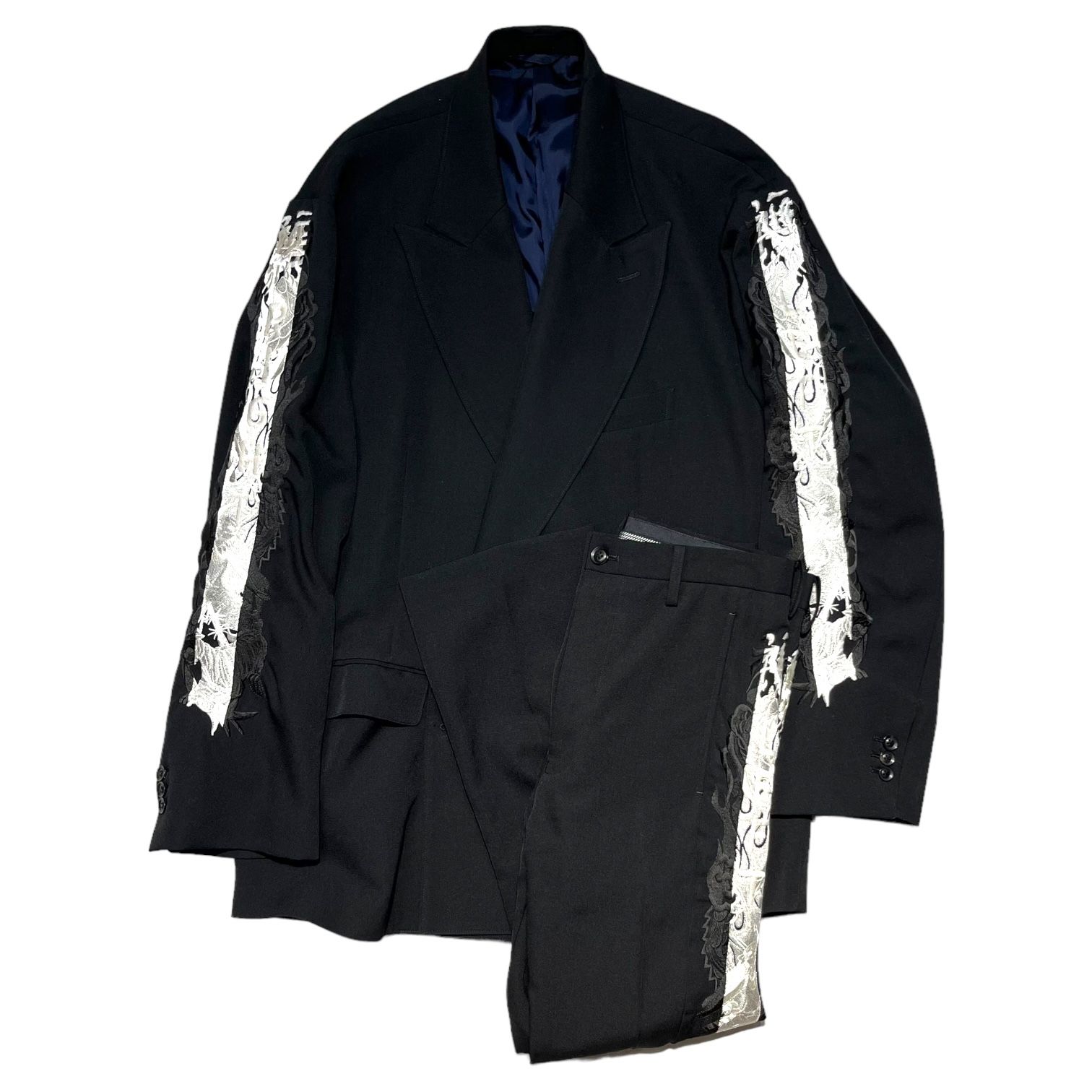 doublet(ダブレット) 19AW LINED CHAOS EMBROIDERY WIDE TAPERED