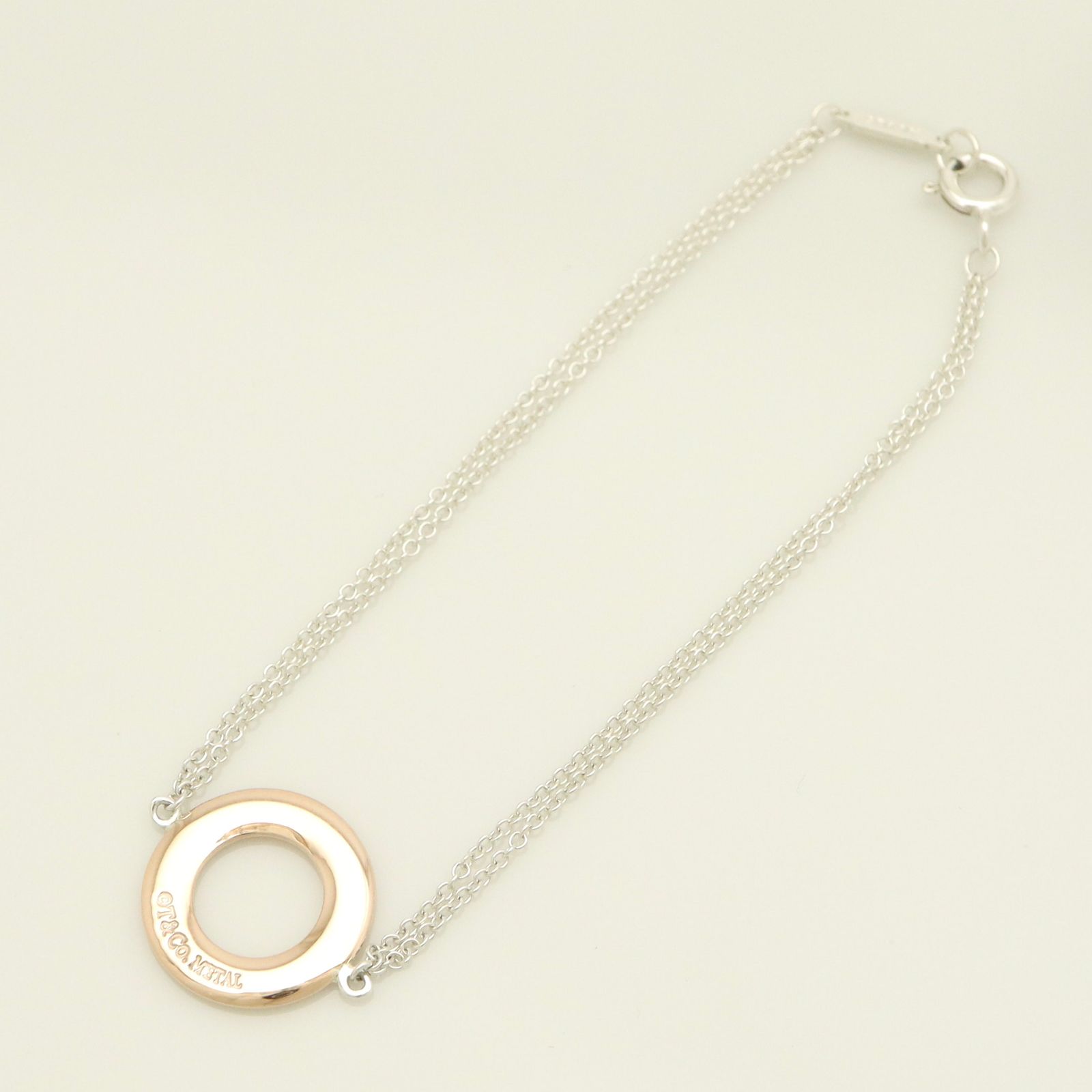 ティファニー TIFFANY-Co. 1837 サークル ダブル チェーン ブレスレット ルベドメタル AG925 FORTGASGNV_COM_BR