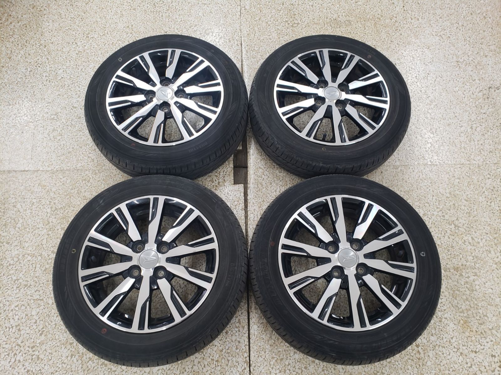 ◎傷少 LA600S タント 純正 14in 4.5j 45 100|4H バリ溝 ダンロップ 155|65R14 ムーヴ ウェイク キャンバス ハイゼット