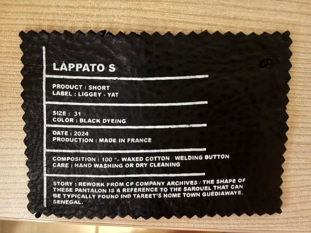  TAREET LAPPATO 9部 wax コーティング ハーフパンツ ショートパンツ ハーフパンツ パンツ