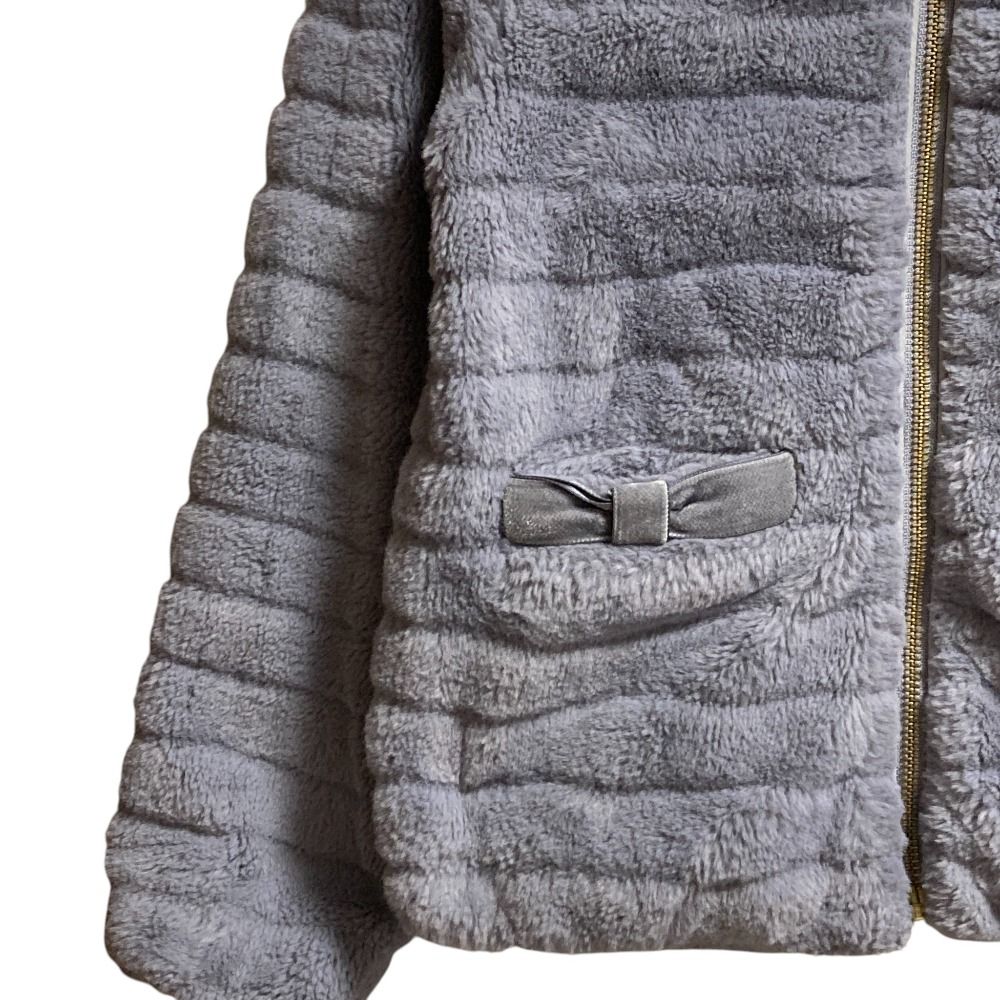 美品 kate spade ケイトスペード フェイクファージャケット キッズ