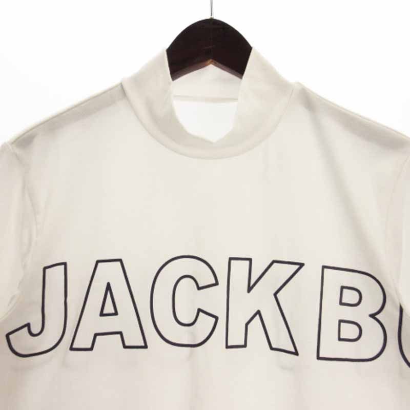 新品　ジャックバニー　モックネック　半袖シャツ　カットソー　オフホワイト　5 ジャックバニー JACK BUNNY Tシャツ カットソー 半袖 モック